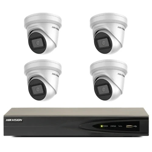 Hikvision DarkFighter 6MP 4CH Turret IP Camera Kit
