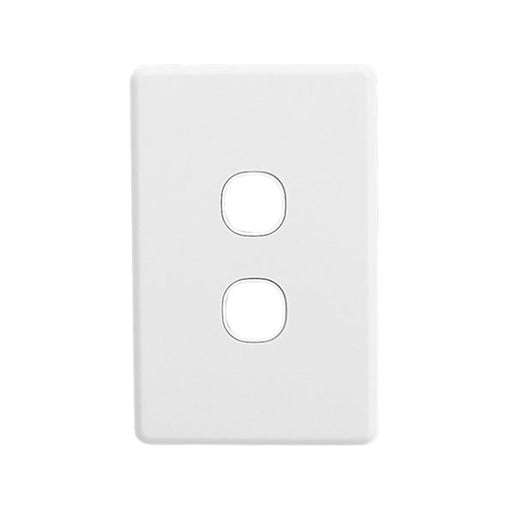 Clipsal GRID PLATE + COVER VERT/HORIZ C2000 SERIES 2 GANG WHITE